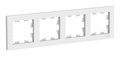 Рамка 4 поста Systeme Electric ATLASDESIGN, лотос, ATN001304