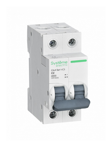 Systeme Electric City9 Set Автоматический выключатель C 2A 2P 4,5kA