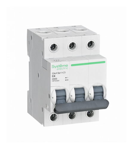 Systeme Electric City9 Set Автоматический выключатель C 4A 3P 4,5kA
