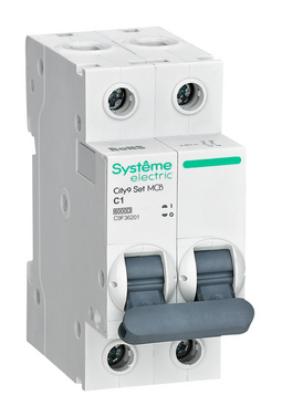 Systeme Electric City9 Set Автоматический выключатель C 1A 2P 6kA